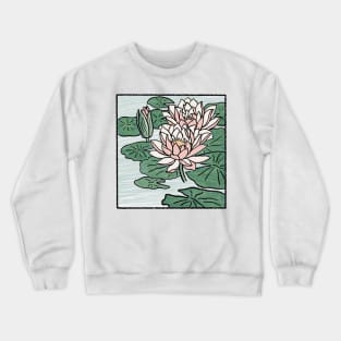 Pink lotus flower Crewneck Sweatshirt